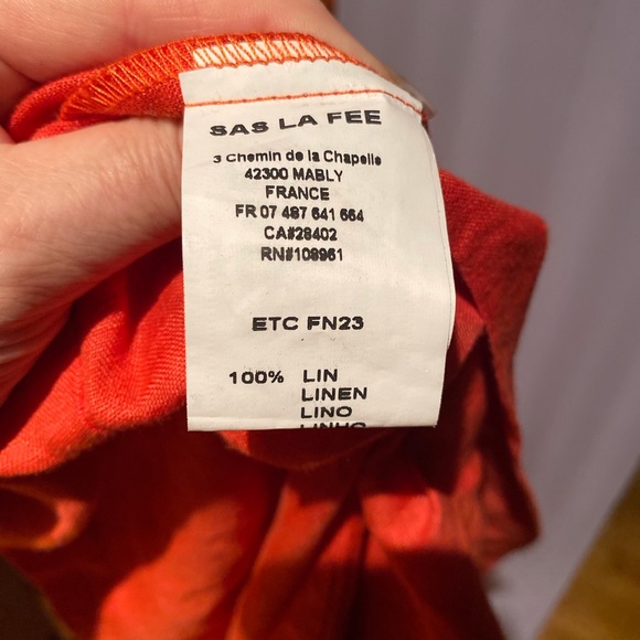 La Fée Maraboutée sleeveless linen dress. - Picture 5 of 8